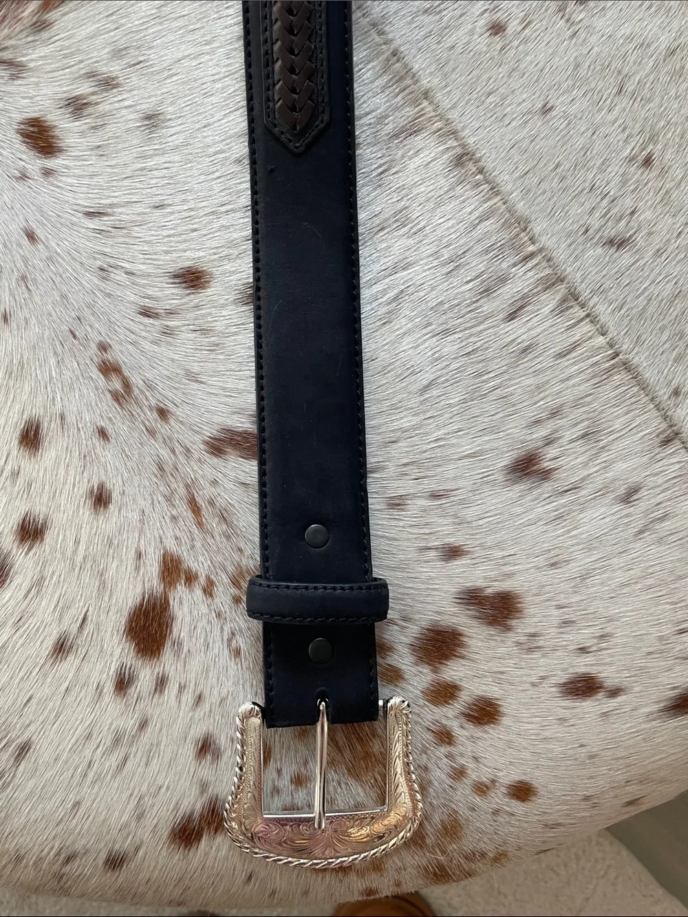 Tony Lama “The Duke” Center Applique Western Belt. Style 7233L size 38